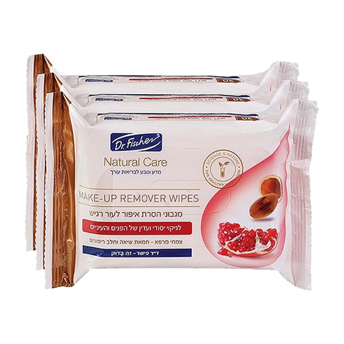 מגבונים להסרת איפור לעור רגיש דר פישר