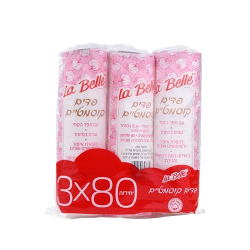 פדים קוסמטיים 80 יחידות LABELLE