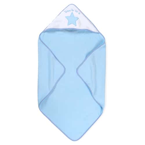 מגבת עם כובע כוכב נולד תכלת