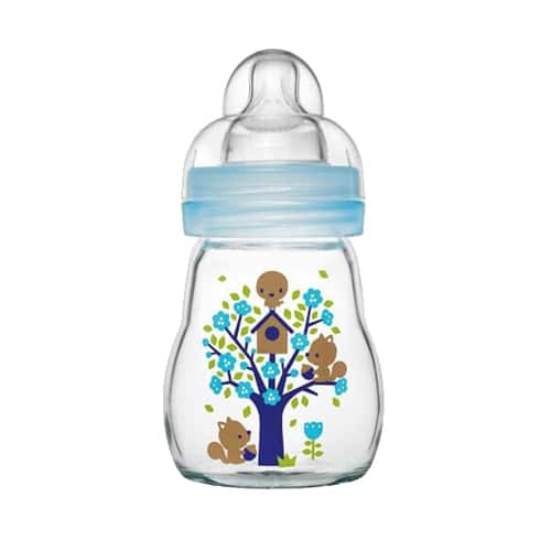 בקבוק שלב 0 מזכוכית בטוח ועמיד בפני שינוי טמפרטורה 170 מל MAM